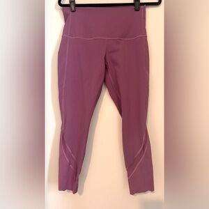Lululemon Wunder Under Crop High-Rise Scallop 24” – Misty Merlot – Size 10